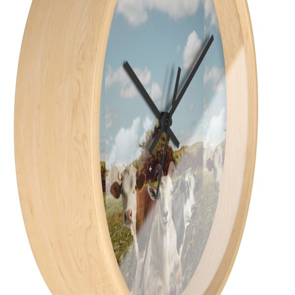 Wall Clock - Vintage Cow Art, Country Kitchen Wall Decor,