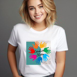 Creative Hands Unisex Garment-Dyed T-Shirt | Colorful Art Tee for Artists, Creative Studios