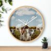 Wall Clock - Vintage Cow Art, Country Kitchen Wall Decor,