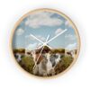 Wall Clock - Vintage Cow Art, Country Kitchen Wall Decor,