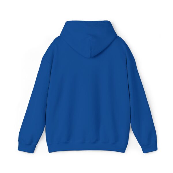 Small Blue Floral Crest Hoodie — Minimal Pocket Chest Design