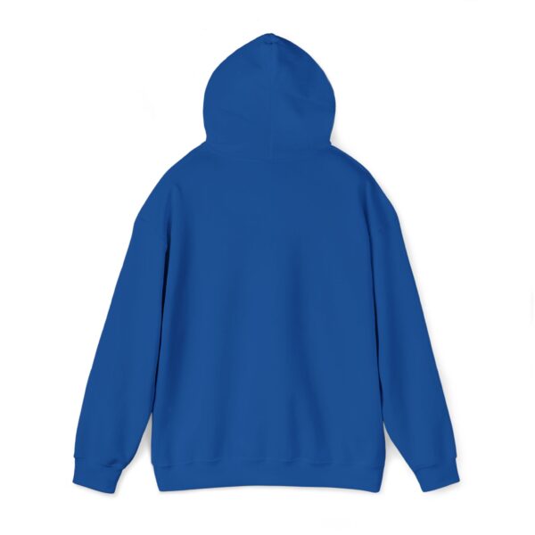 Small Blue Floral Crest Hoodie — Minimal Pocket Chest Design