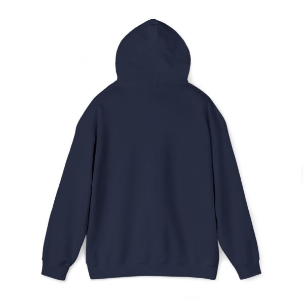 Small Blue Floral Crest Hoodie — Minimal Pocket Chest Design