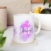 Love Yourself Ceramic Mug — Inspirational Pink Watercolor Coffee Cup (11oz/15oz)