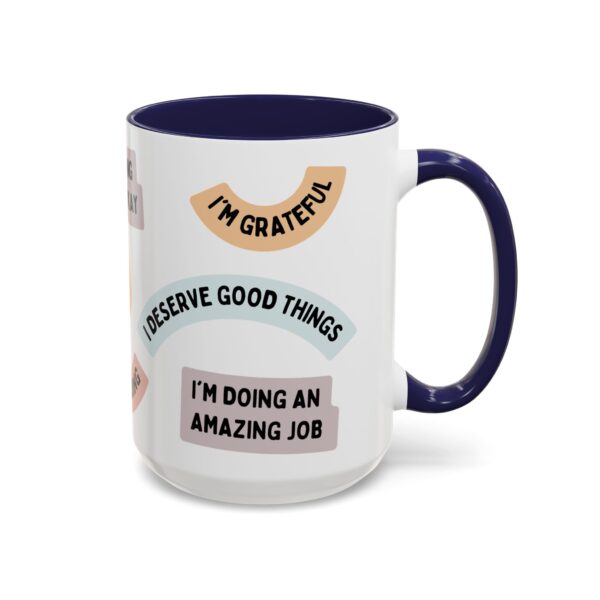 Affirmation Sticker Style Mug Accent Coffee Mug | Motivational Positive Quotes