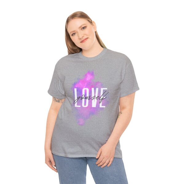 12941906988856731663_2048-1.jpeg Love Yourself Tee | watercolor pink purple script design