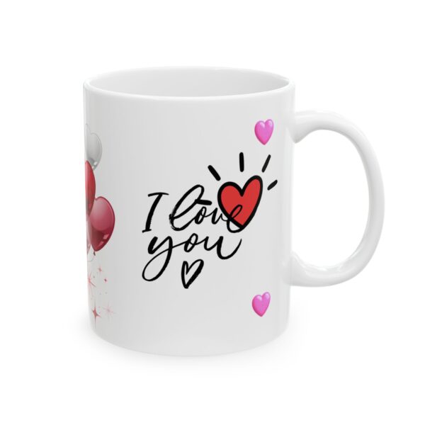 Valentine’s Day Heart Balloons Ceramic Mug (11oz & 15oz) — Happy Valentine’s Day Design