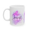 Love Yourself Ceramic Mug — Inspirational Pink Watercolor Coffee Cup (11oz/15oz)
