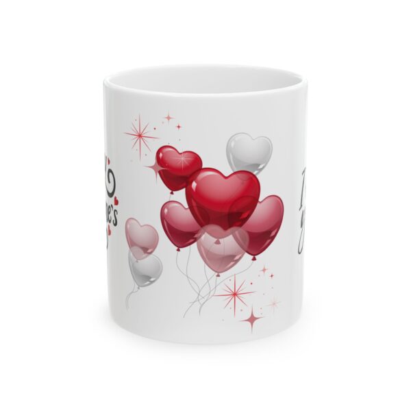 Valentine’s Day Heart Balloons Ceramic Mug (11oz & 15oz) — Happy Valentine’s Day Design