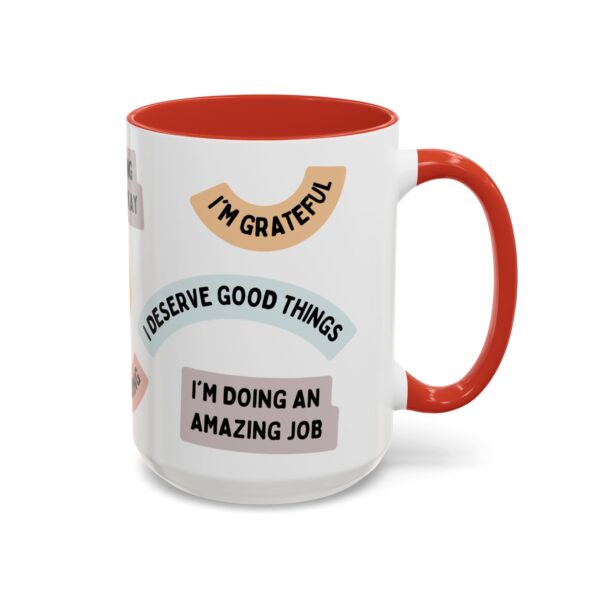 Affirmation Sticker Style Mug Accent Coffee Mug | Motivational Positive Quotes