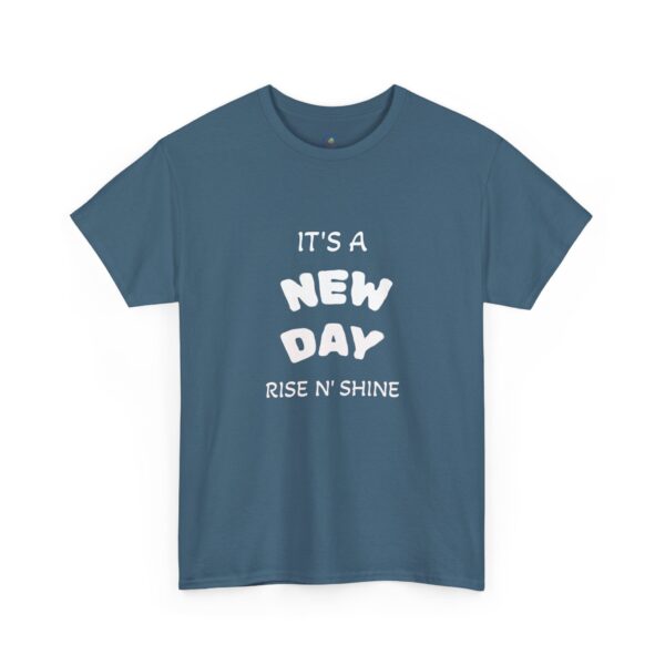 New Day Rise N' Shine T‑Shirt — Positive Morning Quote Graphic Tee