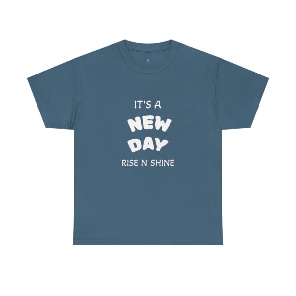 New Day Rise N' Shine T‑Shirt — Positive Morning Quote Graphic Tee