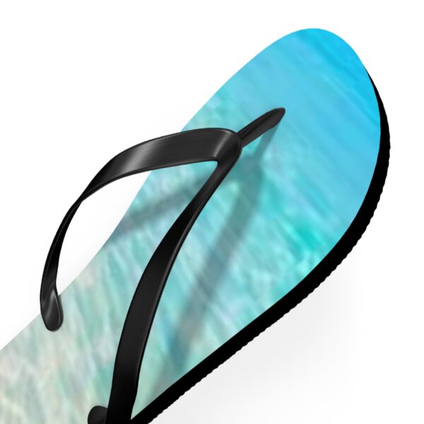 Beach Shore Flip Flops — Ocean Waves Sand Print Summer Sandals