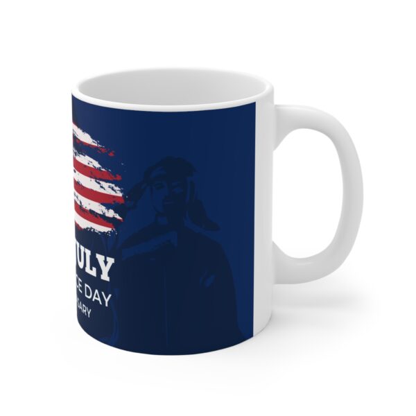 4th of July Independence Day 250th Anniversary Mug — Patriotic American Flag Coffee Cup (11oz)