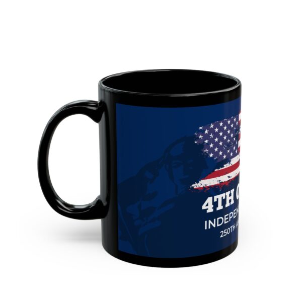 4th of July Independence Day Coffee Mug — Patriotic American Flag 250th Anniversary
