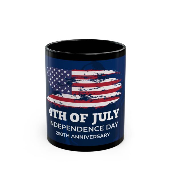 4th of July Independence Day Coffee Mug — Patriotic American Flag 250th Anniversary
