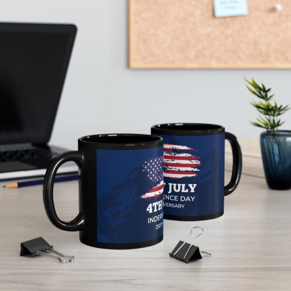 4th of July Independence Day Coffee Mug — Patriotic American Flag 250th Anniversary