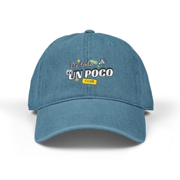 13097996215181353353_2048.jpeg Denim Baseball Cap — Embroidered "Un Poco" Sunset Design