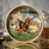 20260520223441-1f1549c1-79ea-65fc-a932-6e02f5c3f68a.png Rooster & Hens Farmhouse Wall Clock — Rustic Chicken Coop Kitchen Decor