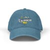 Denim Baseball Cap — Embroidered "Un Poco" Sunset Design