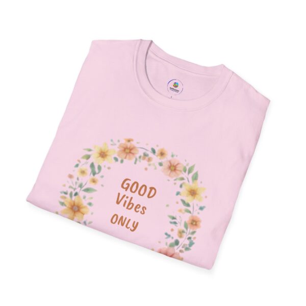 13395044247128395596_2048.jpeg Good Vibes Only Floral Tee | Positive Inspirational Women's T-Shirt