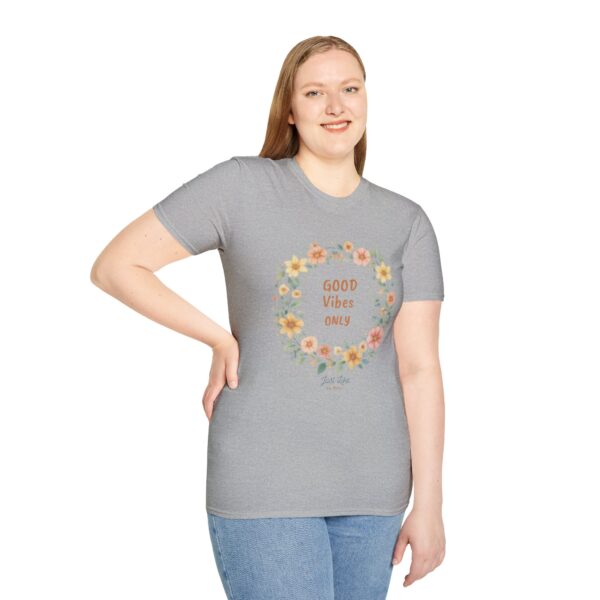 14317105473935301829_2048.jpeg Good Vibes Only Floral Tee | Positive Inspirational Women's T-Shirt