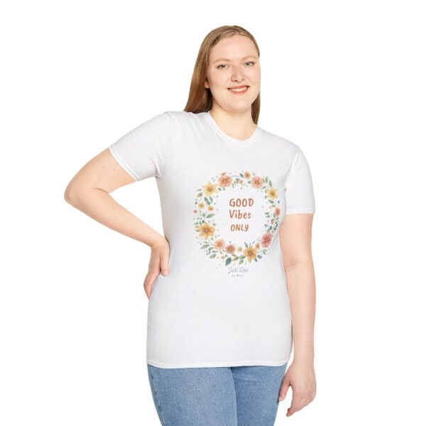 15108207293968652413_2048.jpeg Good Vibes Only Floral Tee | Positive Inspirational Women's T-Shirt