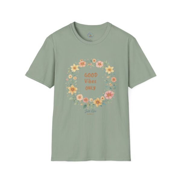 17419077546876203998_2048.jpeg Good Vibes Only Floral Tee | Positive Inspirational Women's T-Shirt