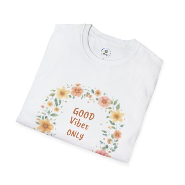 6547111385769721845_2048.jpeg Good Vibes Only Floral Tee | Positive Inspirational Women's T-Shirt