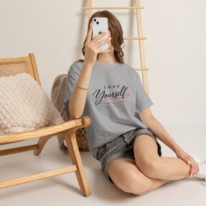 7156152491008873330_2048-1.jpeg Love Yourself Women's Tee | Pink & Purple Inspiration Graphic T-Shirt