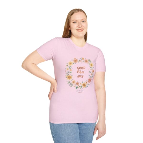 9491787600408941850_2048.jpeg Good Vibes Only Floral Tee | Positive Inspirational Women's T-Shirt