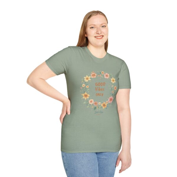 9929498239587578498_2048.jpeg Good Vibes Only Floral Tee | Positive Inspirational Women's T-Shirt
