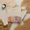 Teacher Patchwork Sweatshirt | Faux Embroidery Teacher Gift | Floral Gingham Teacher Crewneck | Patched with Purpose
