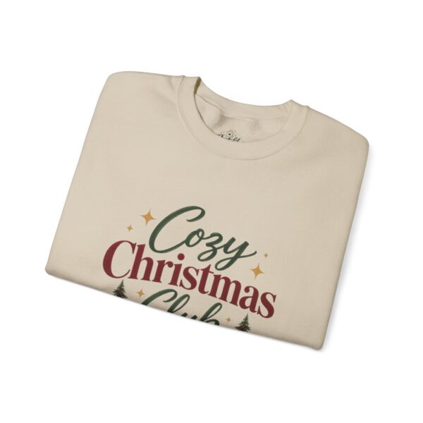 Cozy Christmas Club Sweatshirt — Holiday Crewneck with Trees & Ribbon