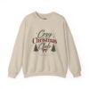 Cozy Christmas Club Sweatshirt — Holiday Crewneck with Trees & Ribbon