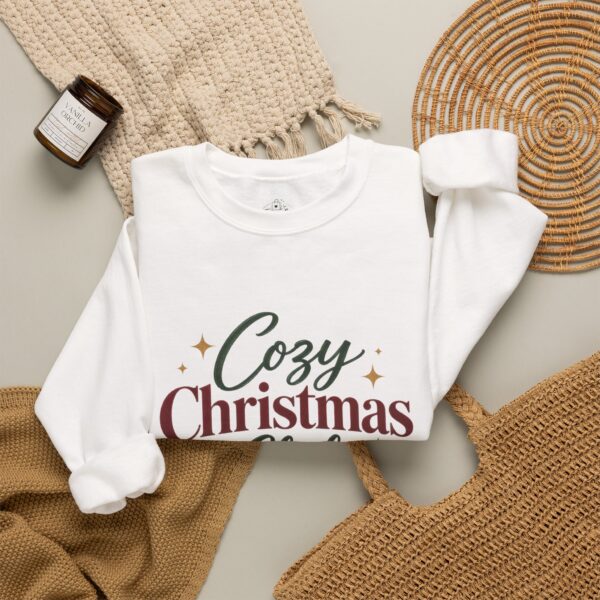 Cozy Christmas Club Sweatshirt — Holiday Crewneck with Trees & Ribbon