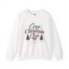 Cozy Christmas Club Sweatshirt — Holiday Crewneck with Trees & Ribbon