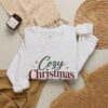 Cozy Christmas Club Sweatshirt — Holiday Crewneck with Trees & Ribbon